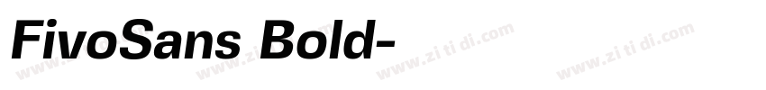 FivoSans Bold字体转换